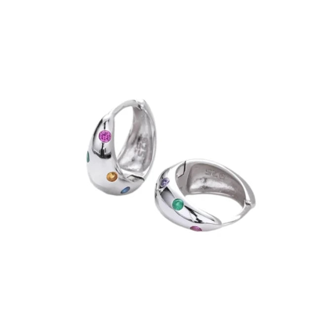 Sterling Silver Retro U Shape Earrings