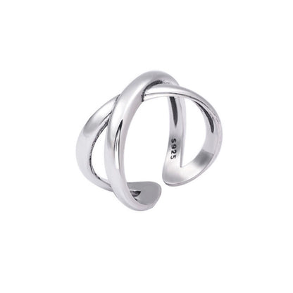 Sterling Silver Criss Cross Ring