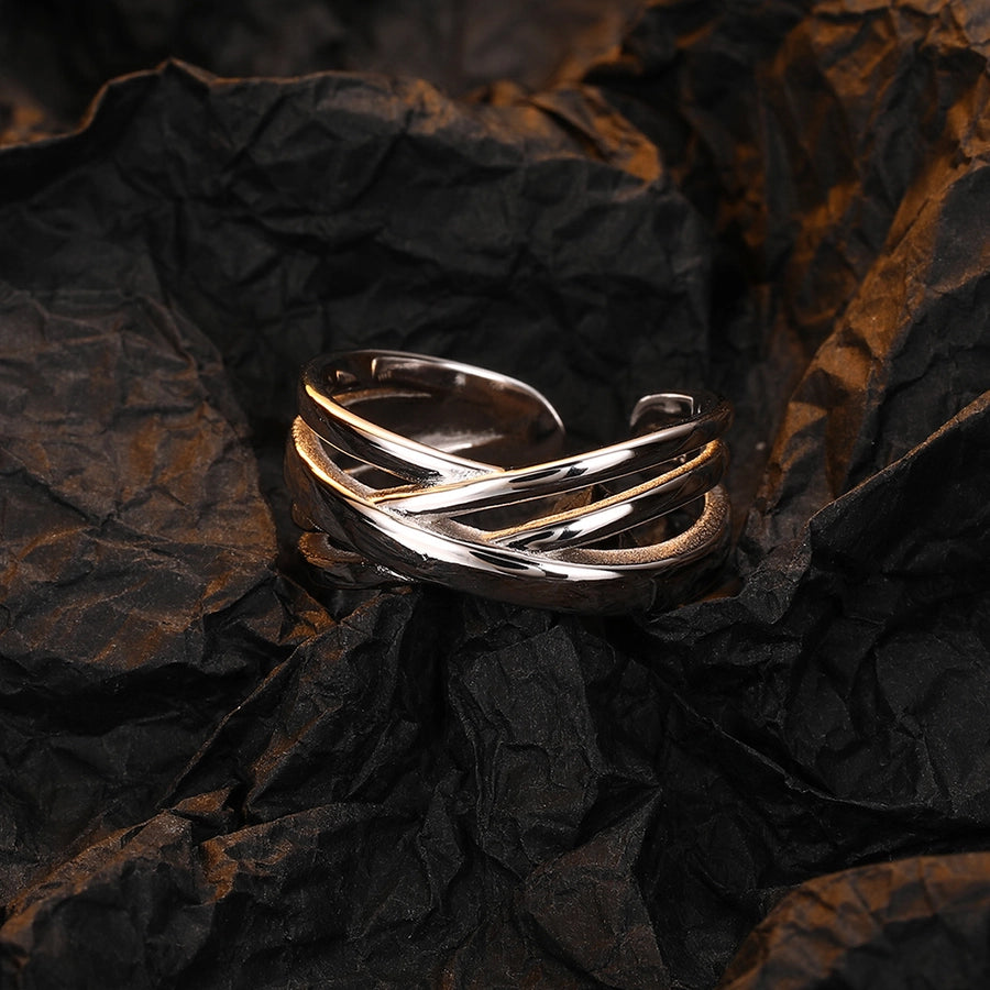 Sterling Silver Criss Cross Ring