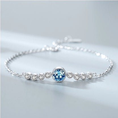 Sterling Silver Tennis Crystal Bracelet