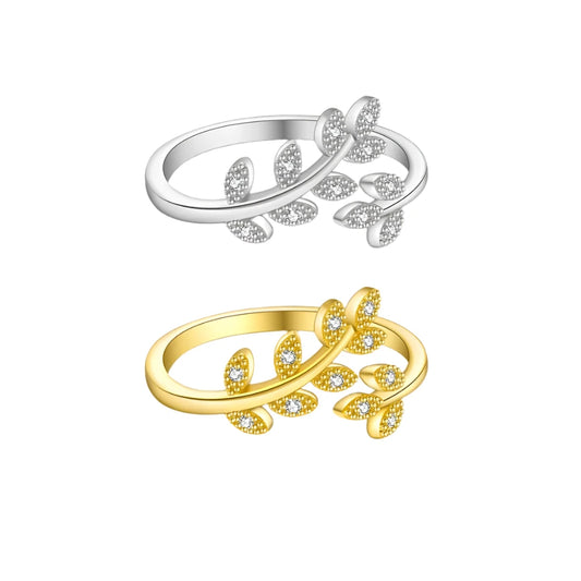 Sterling Silver Leaf Ring