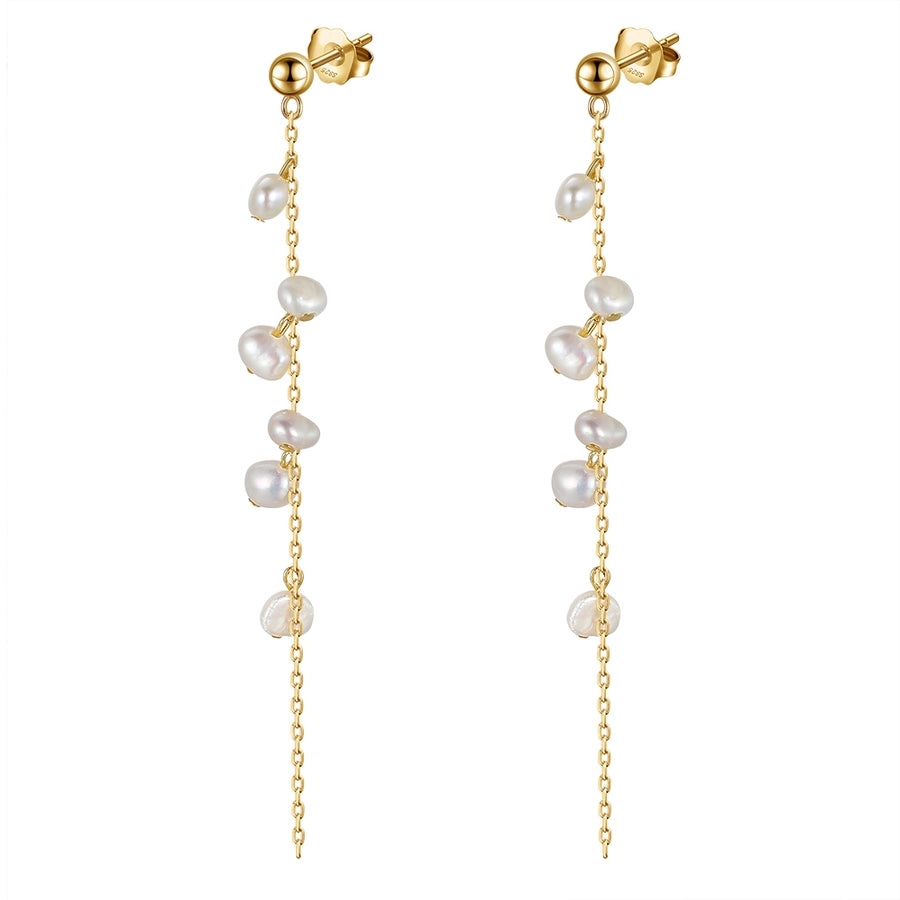 Sterling Silver 14K Gold Plated Pearl Earring Collection in 23 styles