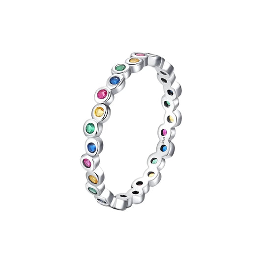 Sterling Silver Sparkle Bubble Ring