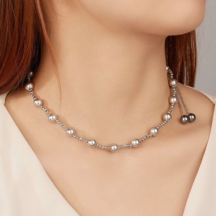 Sterling Silver Freshwater Pearl Lariat Necklace