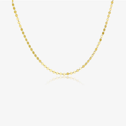 Sterling Silver Circle Link Minimalist Necklace
