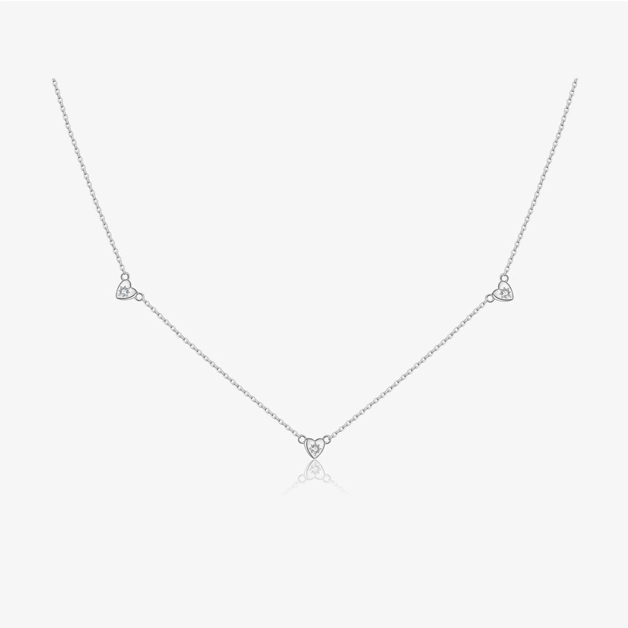 Sterling Silver Minimalist Heart Pendant Necklace