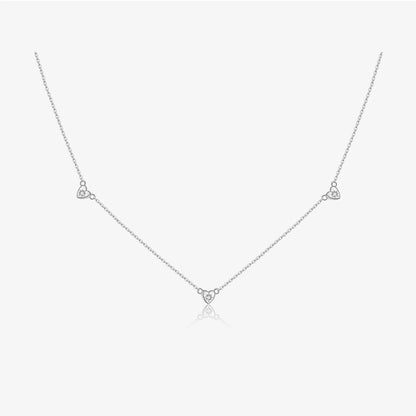 Sterling Silver Minimalist Heart Pendant Necklace