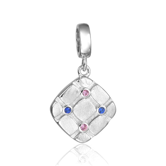 Sterling Silver Lattice Pattern Charm / Pendant