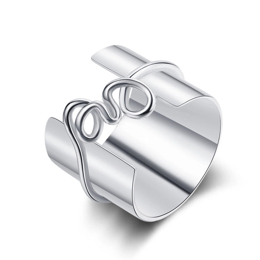 Sterling Silver Wide Knot Ring