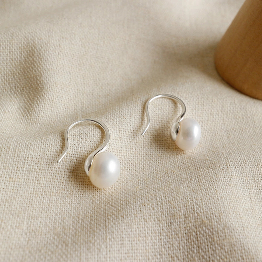 Sterling Silver Pearl Drop Earrings