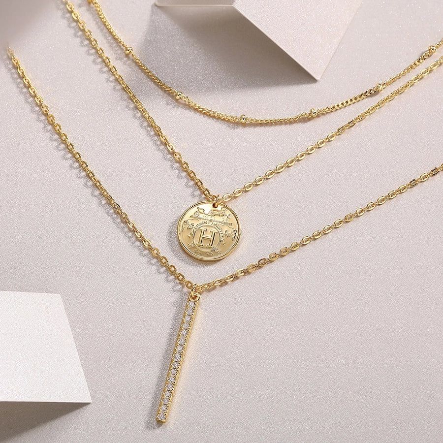 Sterling Silver 18K Gold Plated Triple Necklace