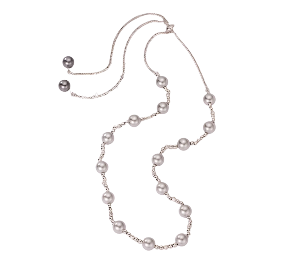 Sterling Silver Freshwater Pearl Lariat Necklace
