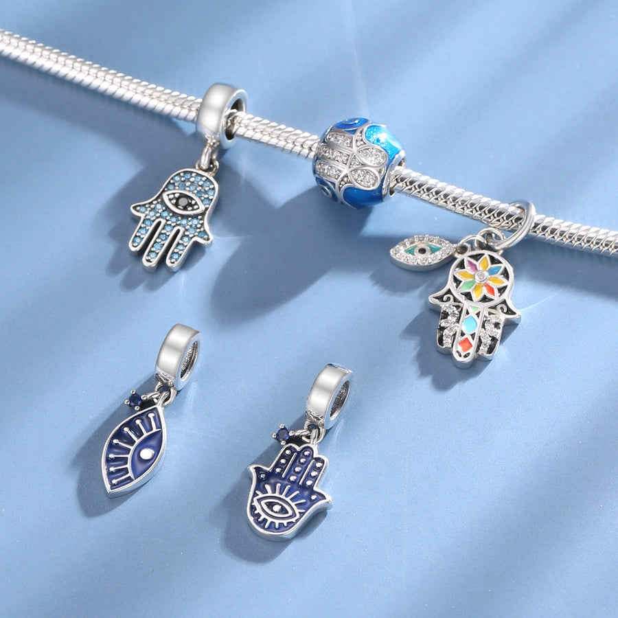 Evil Eye  and Hamsa Hand Charms