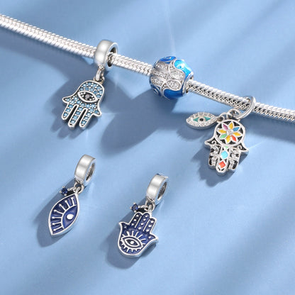 Evil Eye  and Hamsa Hand Charms