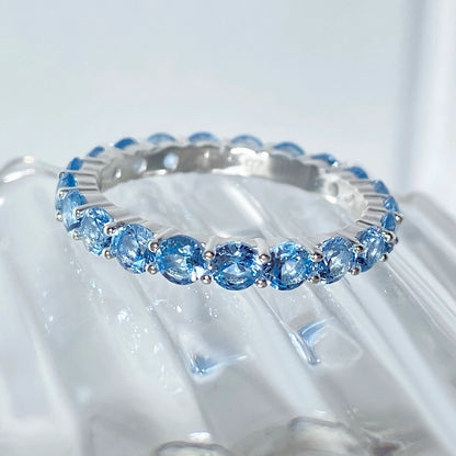 Sterling Silver Colour Eternity Ring