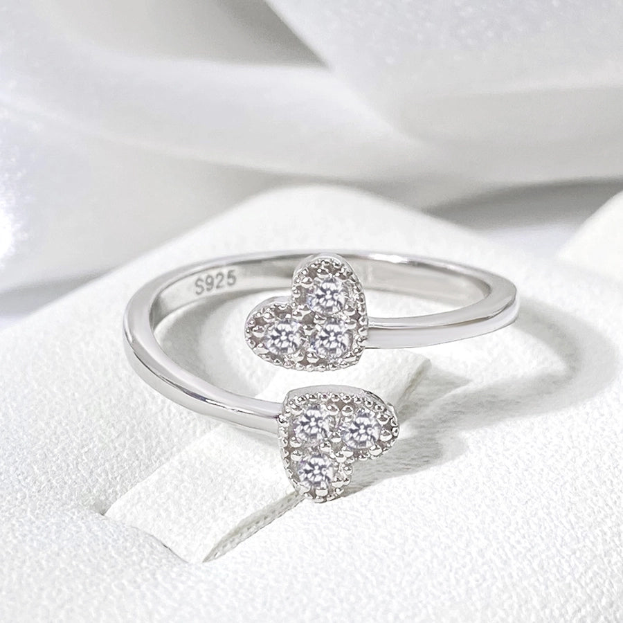 Sterling Silver Double Heart Ring