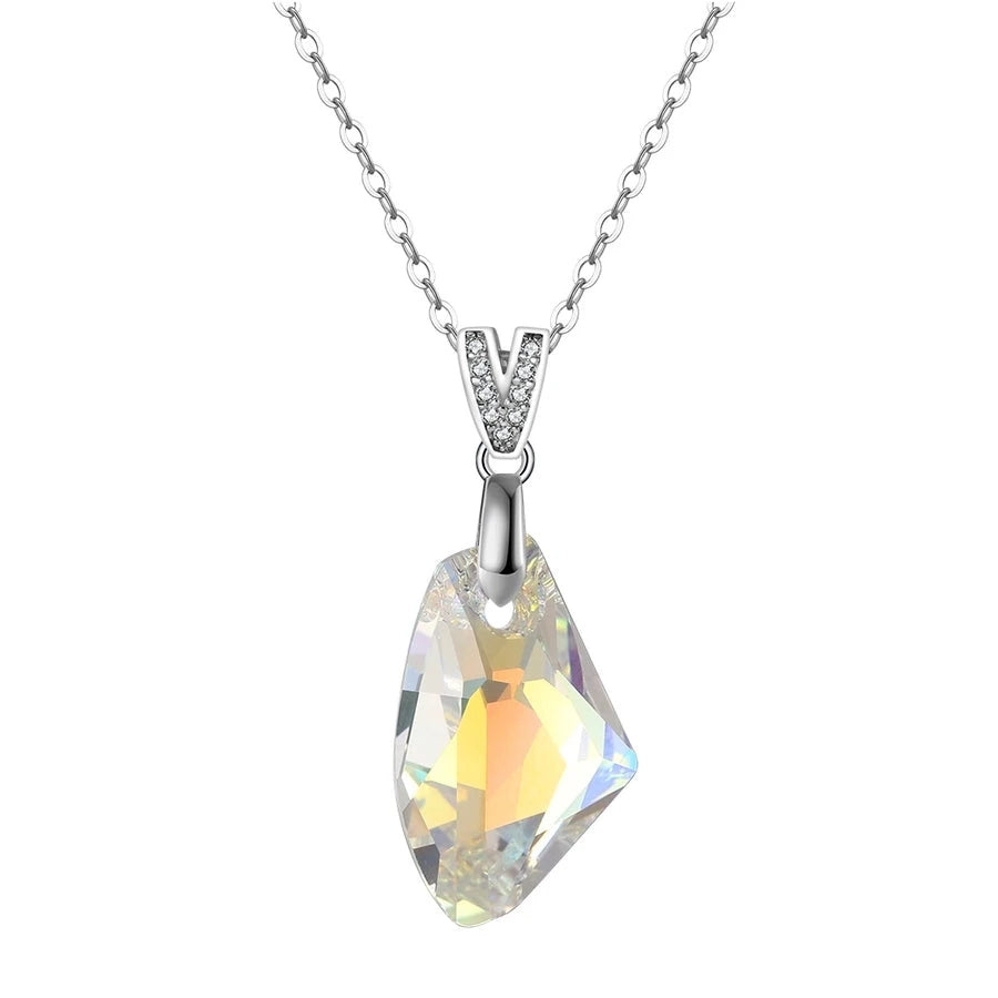 Sterling Silver Handmade Crystal Pendant Necklace Collection