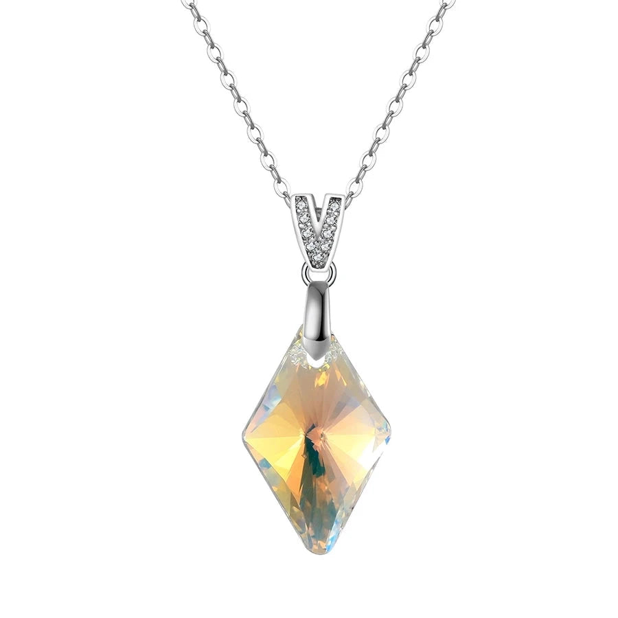 Sterling Silver Handmade Crystal Pendant Necklace Collection