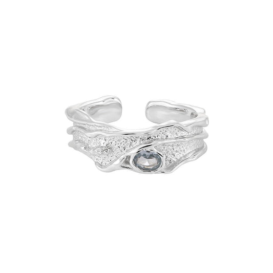 Sterling Silver Rustic Adjustable Band