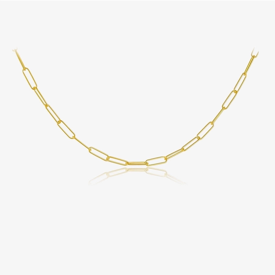 Sterling Silver 18K Gold Plated Minimalist Link Chain