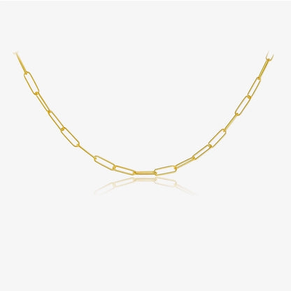 Sterling Silver 18K Gold Plated Minimalist Link Chain