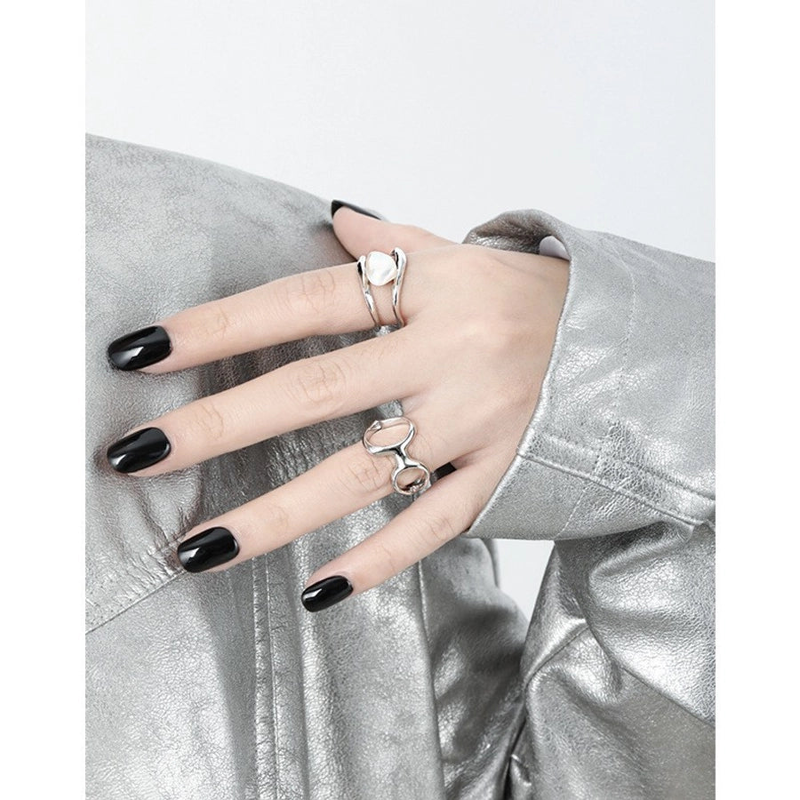 Sterling Silver Irregular Geometric Ring