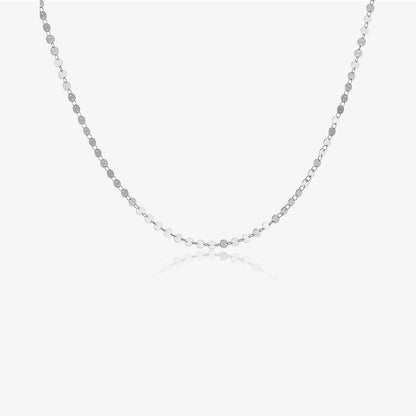 Sterling Silver Circle Link Minimalist Necklace