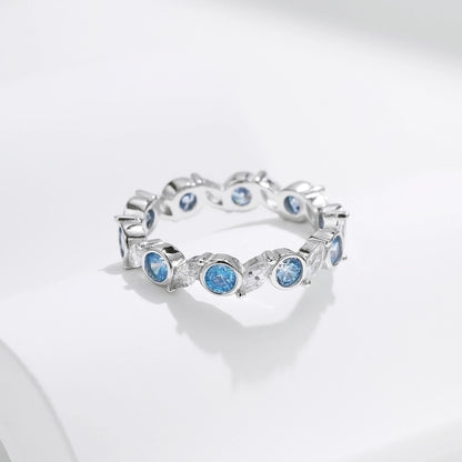 Sterling Silver Blue Dress Ring