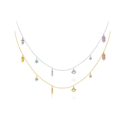 Sterling Silver Galactic Pendant Necklace