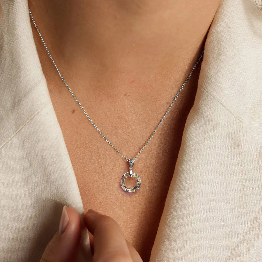 Sterling Silver Handmade Crystal Pendant Necklace Collection