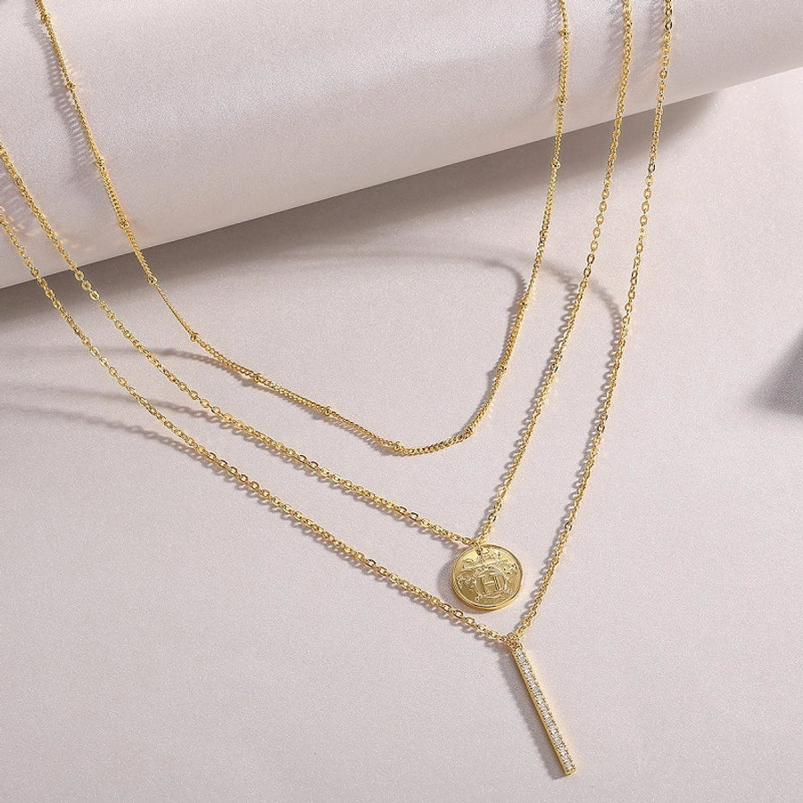 Sterling Silver 18K Gold Plated Triple Necklace