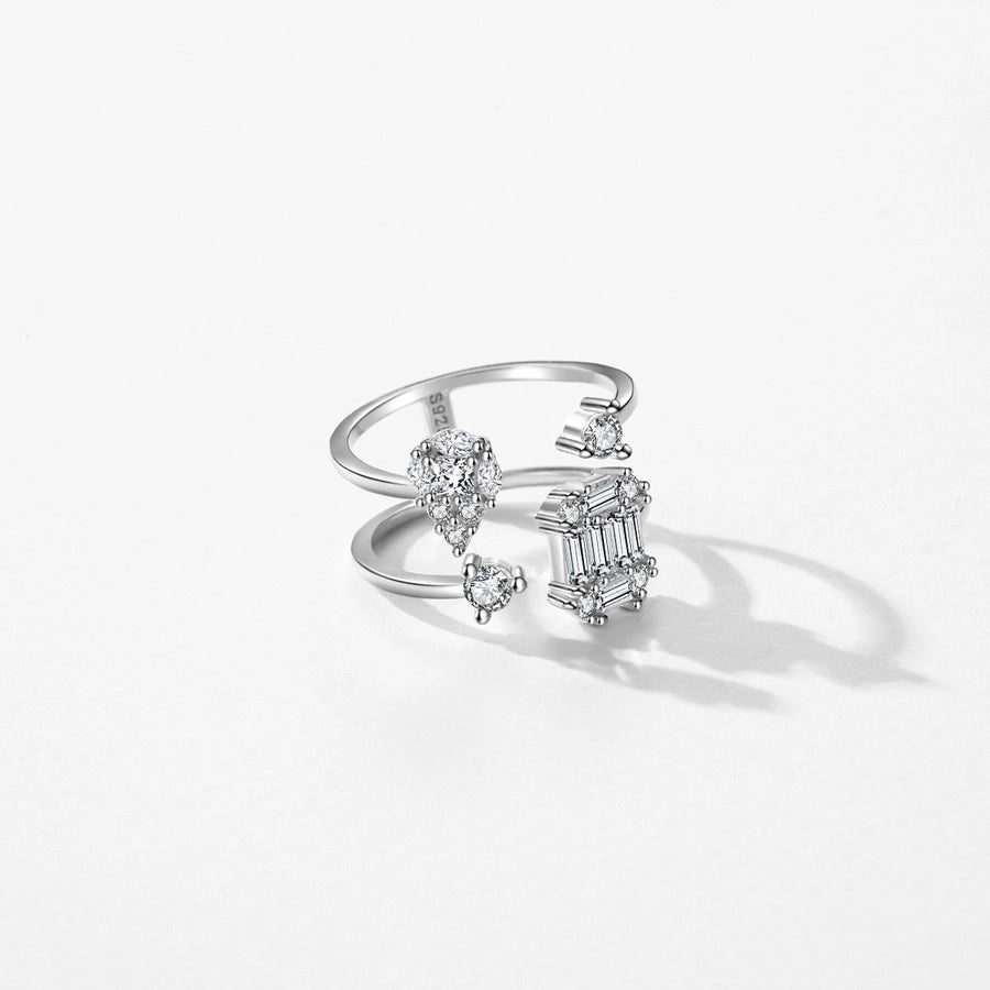 Sterling Silver Water Droplet Ring
