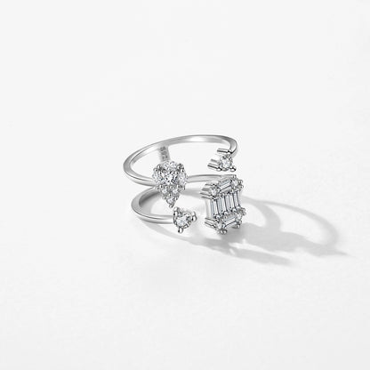 Sterling Silver Water Droplet Ring