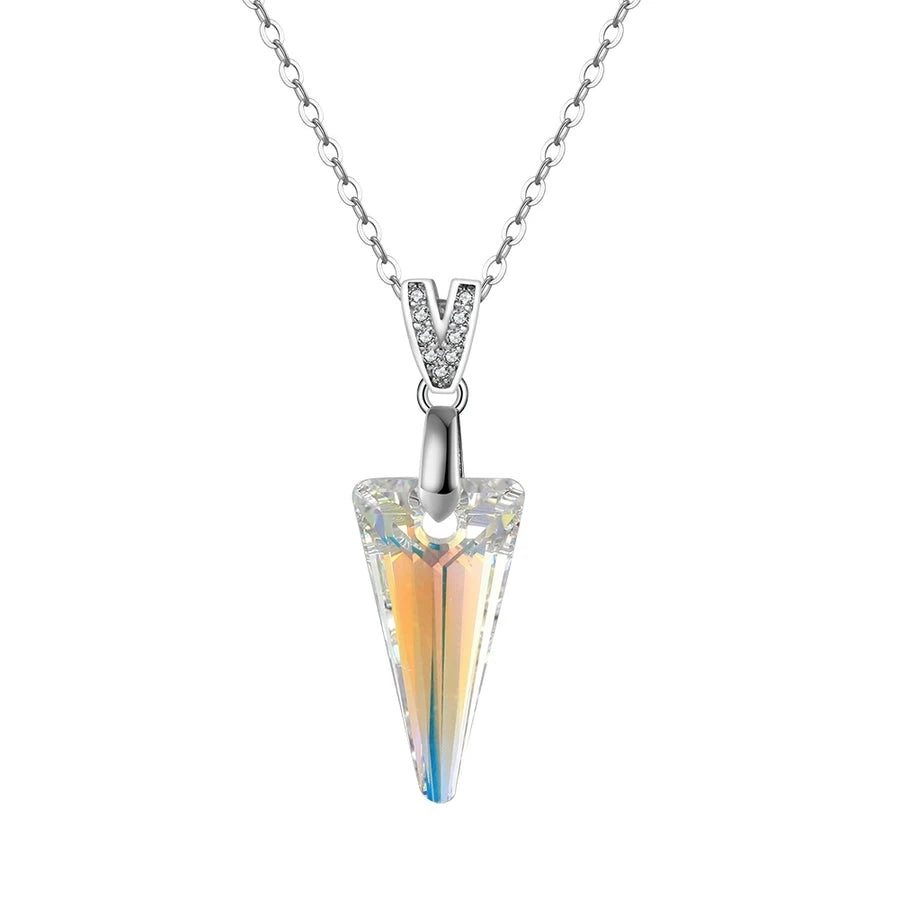 Sterling Silver Handmade Crystal Pendant Necklace Collection