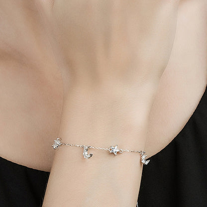 Minimalist Star & Moon Charm Bracelet