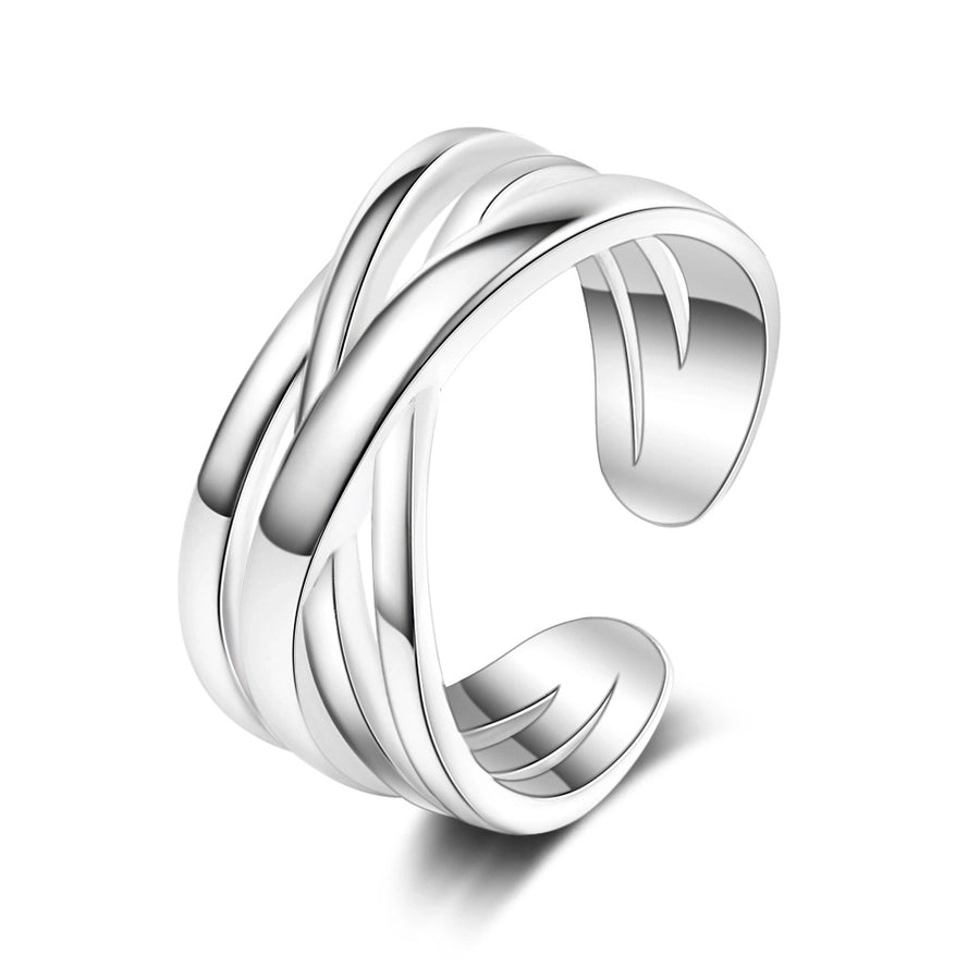 Sterling Silver Criss Cross Ring