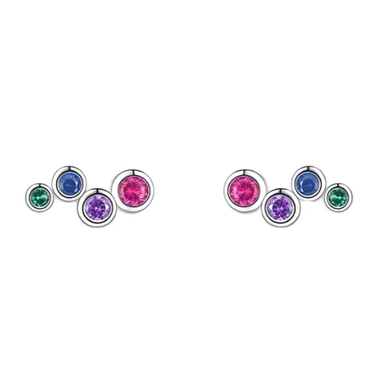 Sterling Silver Geometrical Minimalist Studs