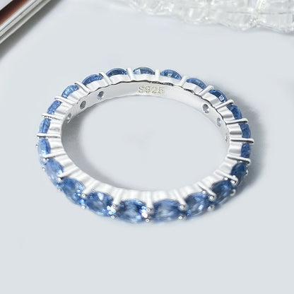 Sterling Silver Colour Eternity Ring