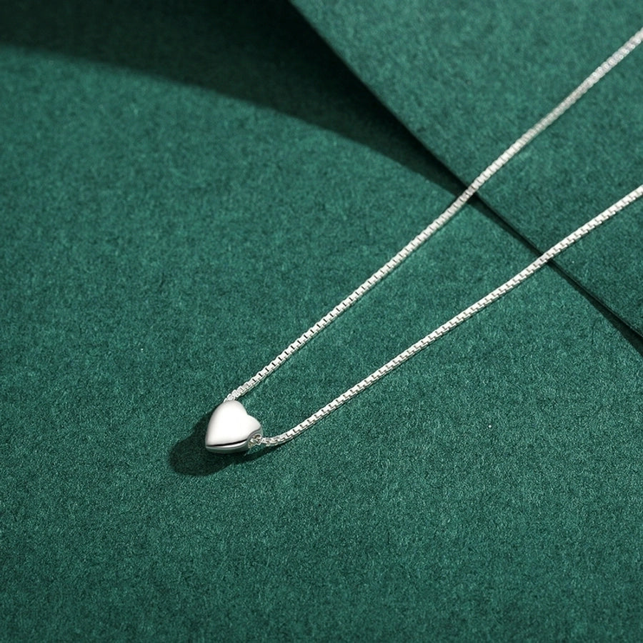Sterling Silver Delicate Heart Necklace