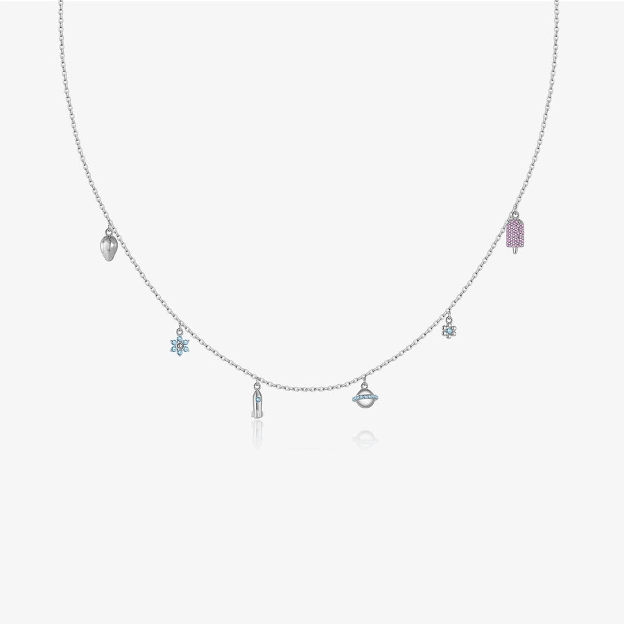Sterling Silver Galactic Pendant Necklace