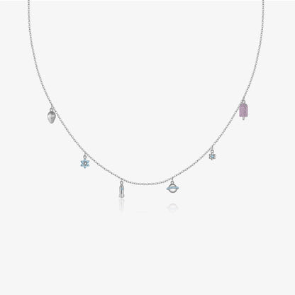 Sterling Silver Galactic Pendant Necklace