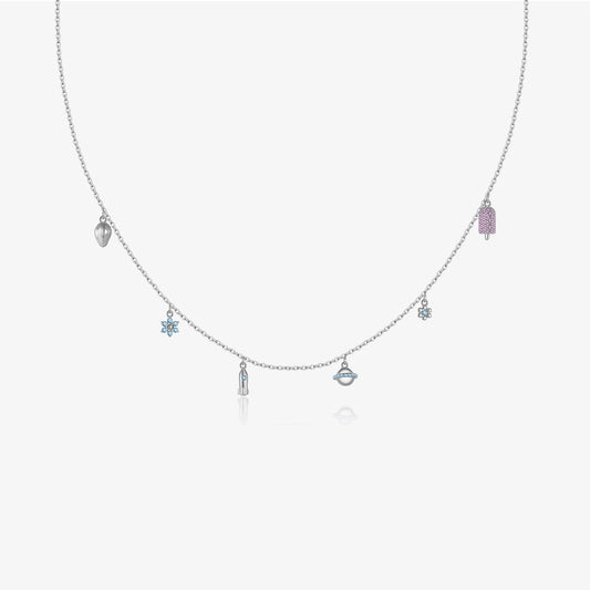 Sterling Silver Galactic Pendant Necklace