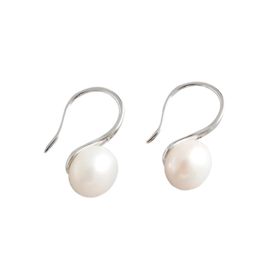 Sterling Silver Pearl Drop Earrings