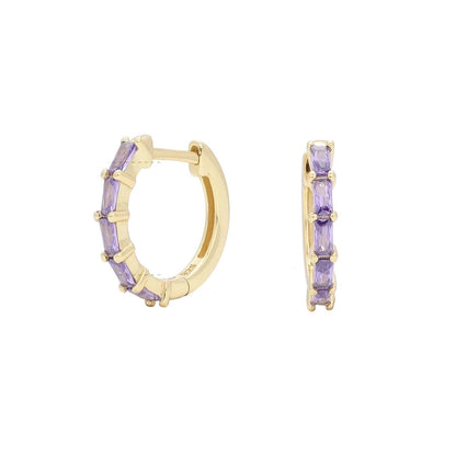 Sterling Silver Retro Hoop Earrings in 9 Colours