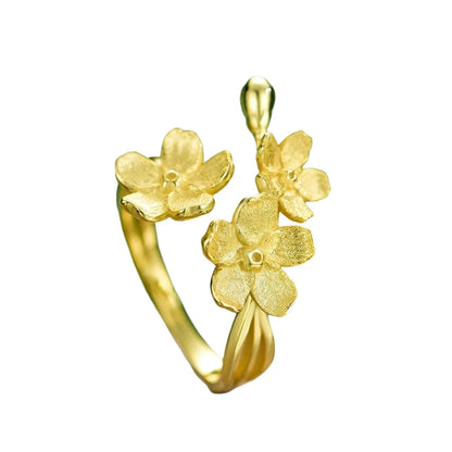 Sterling Silver Flower Petal Ring