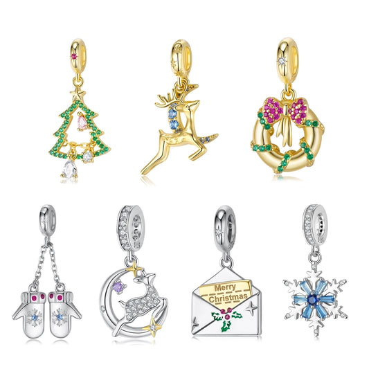 Sterling Silver Christmas Charm Collection