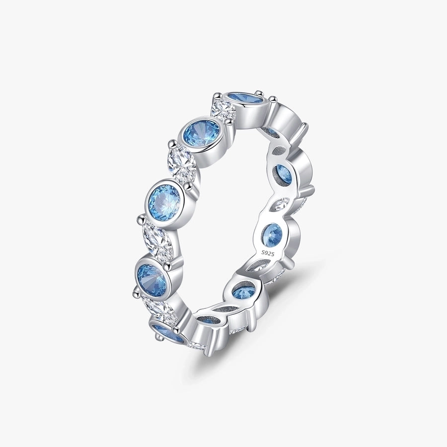 Sterling Silver Blue Dress Ring