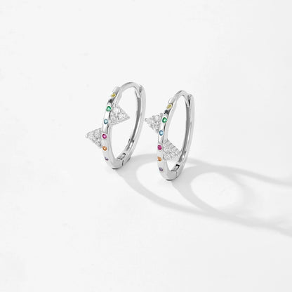 Sterling Silver Retro Fashion Hoop Earrings