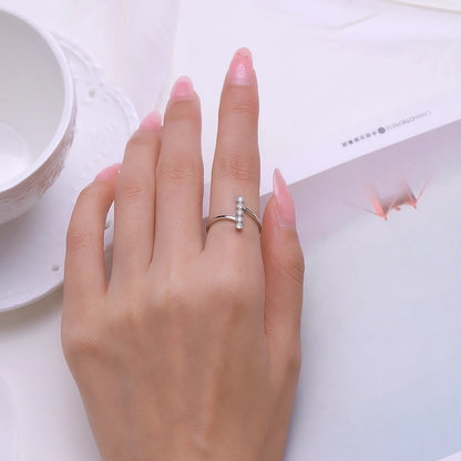 Sterling Silver Geometric Bling Ring