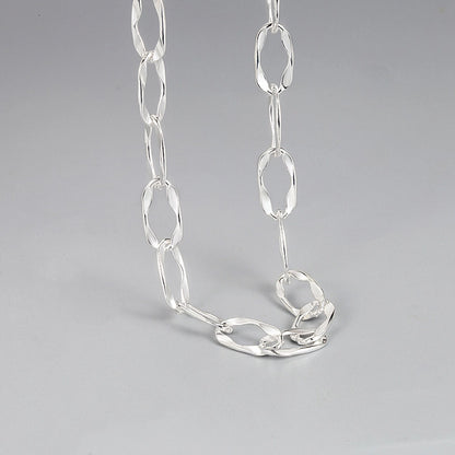 Sterling Silver Textured Link Chain